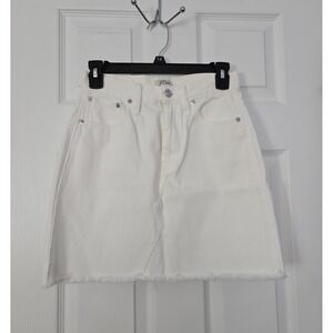 J.Crew Womans White Denim Mini Skirt Size 24